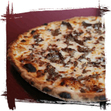 Philly Cheese Steak Pizza w/ Green Peppers Oregano