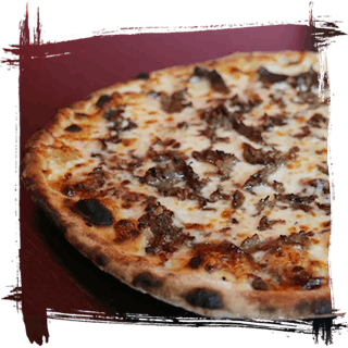 Philly Cheese Steak Green Peppers Pizza w/ Oregano
