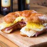 Egg, Ham & Fontina Cheese Croissant Breakfast