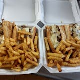 2 Steak with Cheese & 2 Fries Special