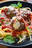 Spaghetti with Meatball & Mozzarella Cheese