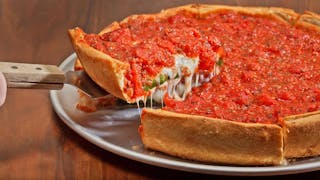 Spinach Special Deep Dish Pizza