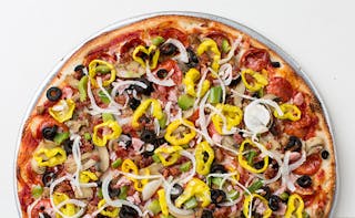 Everything But Anchovies Pizza