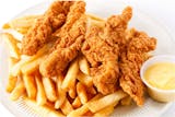 Halal Chicken Tenders with Fries