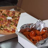 Large Pizza with Two Toppings & 10 Wings Special