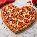 Heart Shaped Pizza With One Topping
