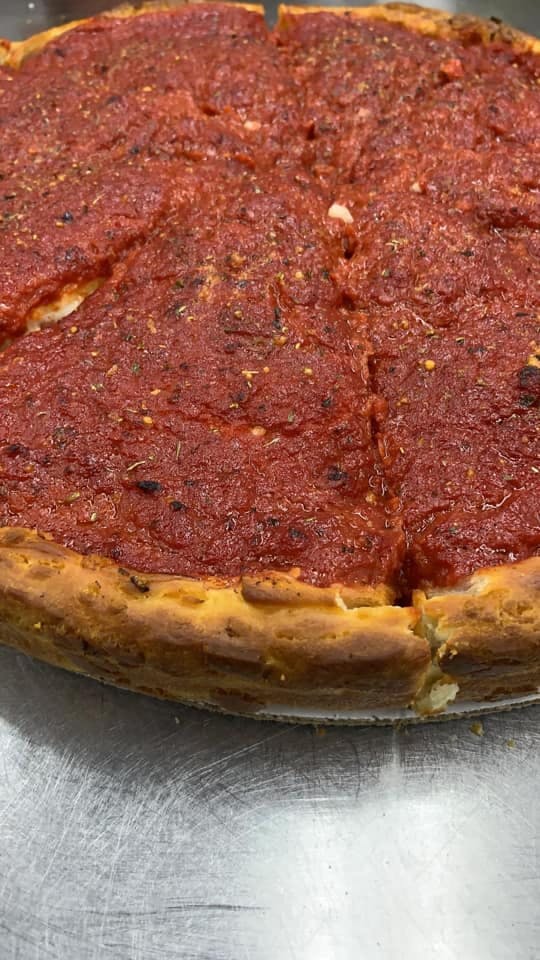 Order Cheese Chicago  Deep Dish Pizza - Small food online from Amar Pizza store, Troy on bringmethat.com