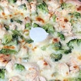 Broccoli & Chicken Alfredo Pizza