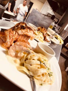 Cajun Lobster Tail Alfredo