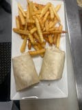 Veggie Wrap and French fries on side