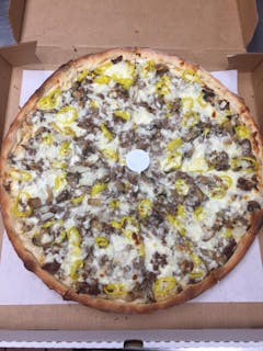 Triple Cheese Steak Pizza