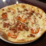 Garlic, Tomato & Bacon Pizza