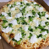 6. Broccoli, Ricotta, Garlic & Mozzarella Cheese Pizza