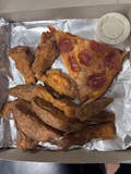 3 Wings, One Slice & Potato Wedges Lunch Box Special