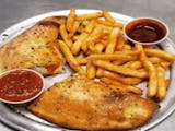 #8) Mini Calzone Or Stromboli + 2 Toppings + Fries + Drink