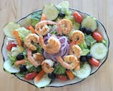 Garden Salad with Grilled Shrimp