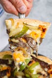 Philly Cheesesteak pizza