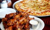 Large 16" Cheese Pizza & 24 Baked Chicken Wings Special