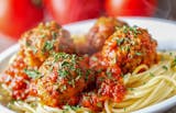 Pasta with Tomato Sauce & Meatballs