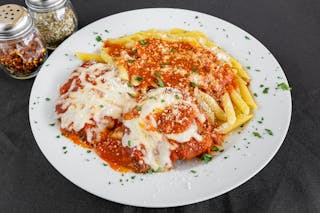 Chicken Parmigiana with Spaghetti
