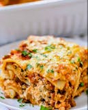 Meat lasagna with meatballs