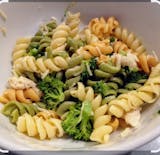 Rainbow rotini/shrimp alfredo