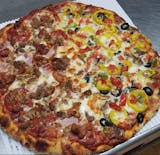 Veggie Pizza - (shown as ½veggie½meatlover)