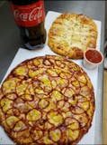 Large Four Toppings Pizza, Small Cheese Bread & 2 Liter Soda Monday Special