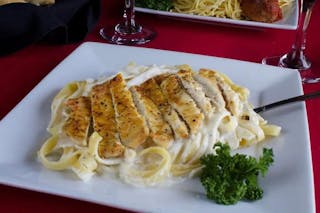 Fettuccine Alfredo with Grilled Chicken