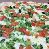 Broccoli, Tomato & Ricotta Pizza
