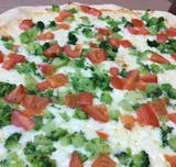 Broccoli, Tomato & Ricotta Pizza
