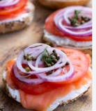 Bagel with Lox & Cream Cheese Breakfast