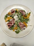 peach, prosciutto, & arugula salad.