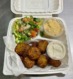 Falafel Plate with 10 falafels,  tehini & pita