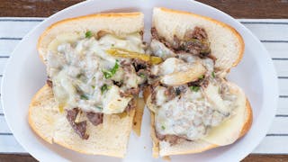 Philly Steak with Mozzarella, Peppers & Onions Wedge