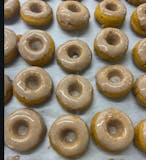 Vegan Mini Pumpkin Glazed Donuts