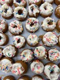 Vegan Mini Gingerbread Donuts with Cream Cheese frosting