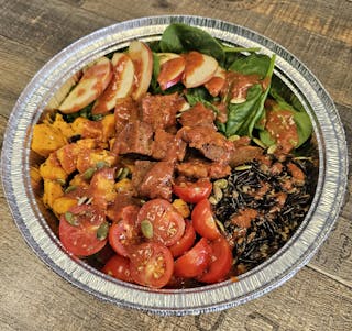 Vegan Forbidden Rice Bowl W/Strawberry Vinagrette