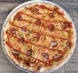 Vegan Nashville Hot Pepperoni Pie