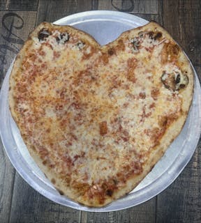 Vegan Heart-Shaped Pizza
