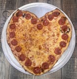 Heart-Shaped Pizza with pepperoni