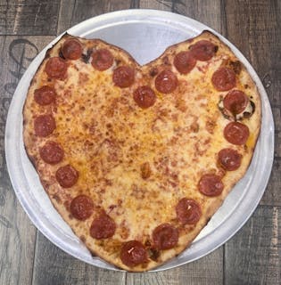 Heart-Shaped Pizza with pepperoni