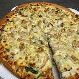 Chicken Pizza with Alfredo & Spinach