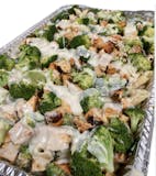 Catering penne with chicken Alfredo broccoli
