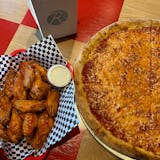 18" Cheese Pizza with 20 Wings Special