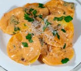 Lobster Ravioli In Pink Sauce