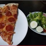 Slice of Pizza with One Topping, Tossed Salad & Drink Combo