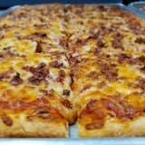 Square Triple Cheese Bacon Pizza