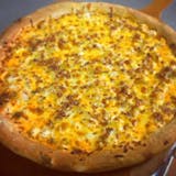 Round Triple Cheese Bacon Pizza