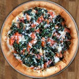 Dave's Fave Pizza with Garlic Spinach & Fresh Tomatoes